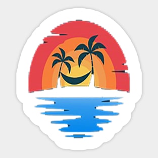 beach hello summer Sticker